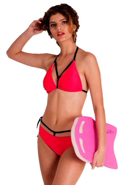 Бански от 2 части Alex Style- модел 48, Фуксия/Матово черно