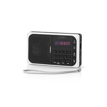 Radio FM cu ceas si alarma 3.6W negru/alb, Nedis Radio FM cu ceas si alarma 3.6W negru/alb, Nedis
