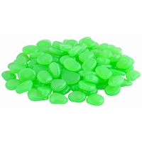 Pietre decorative fosforescente, culoare verde, set 100 bucati