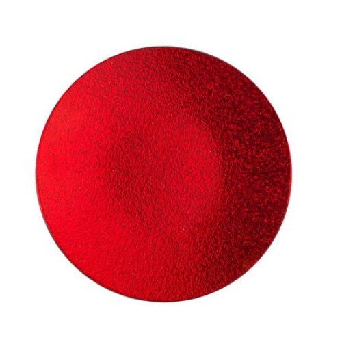 Suport lumanare, farfurie rosie, Lancaster, YB1107, sticla 15cm