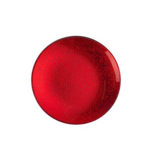 Suport lumanare, farfurie rosie, Lancaster, YB1110, sticla 12cm