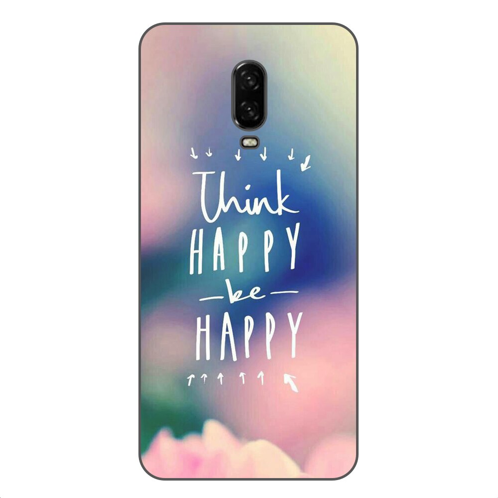 Husa OnePlus 6T Silicon Gel Tpu Model Think Positive Multicolor