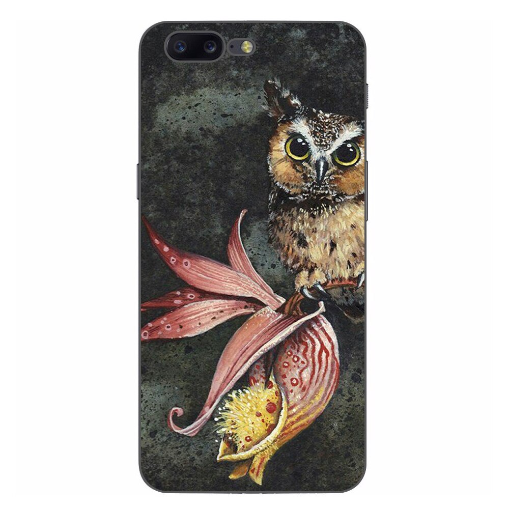 Husa OnePlus 5 Silicon Gel Tpu Model Owl Painted Multicolor