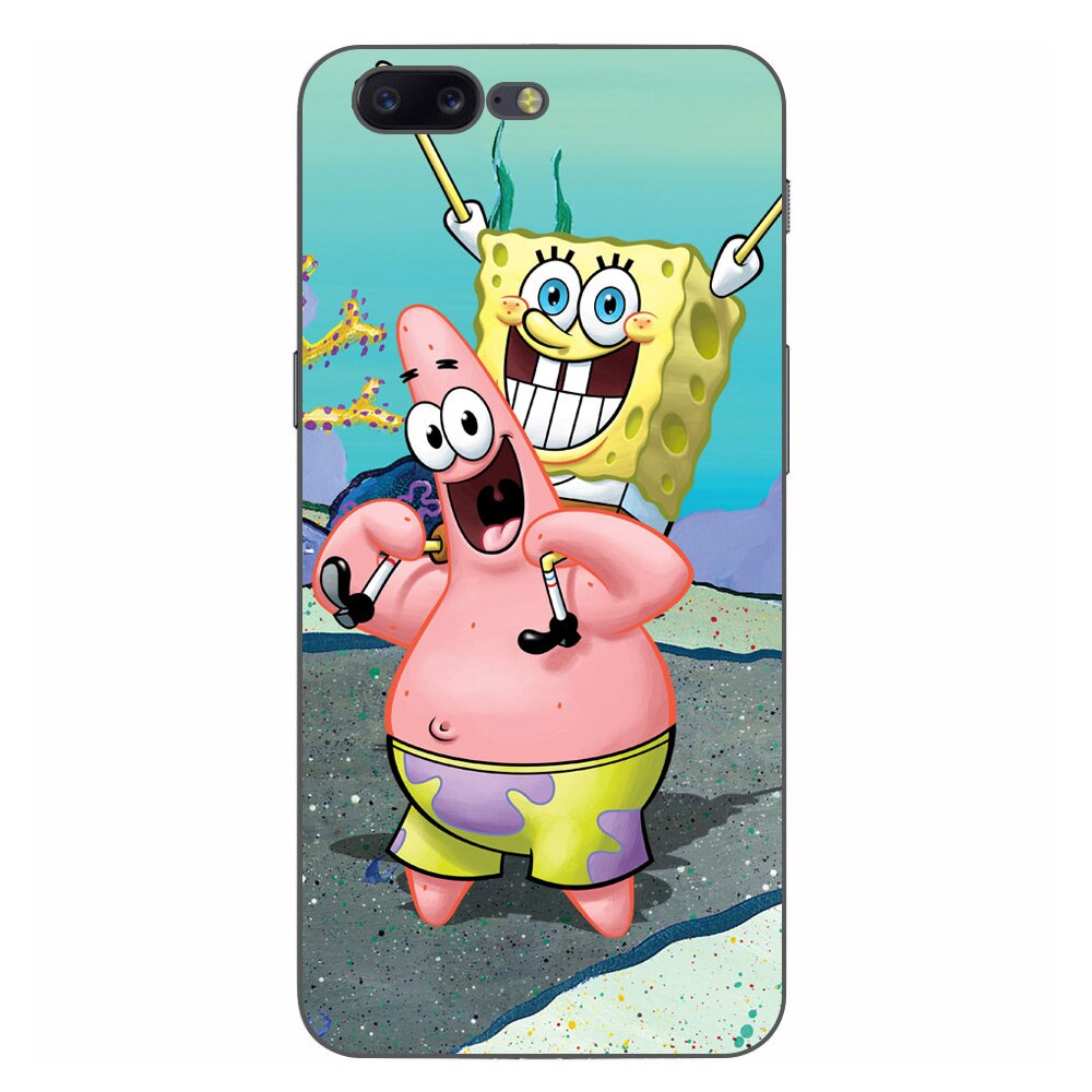 Husa OnePlus 5 Silicon Gel Tpu Model Spongebob Multicolor