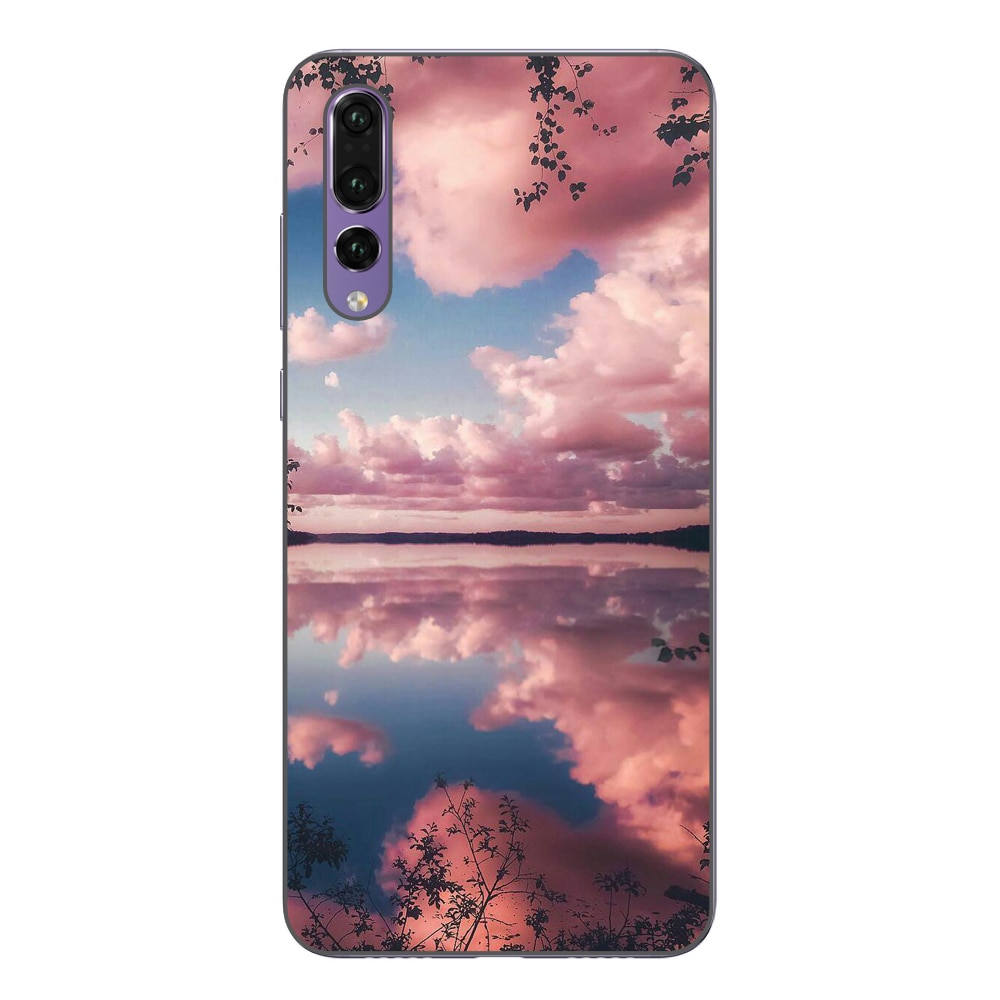Husa Huawei P20 Pro Silicon Gel Tpu Model Pink Clouds Multicolor