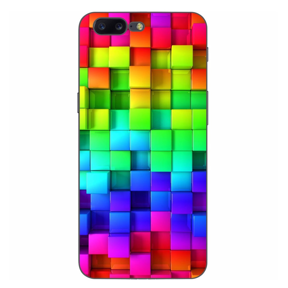 Husa OnePlus 5 Silicon Gel Tpu Model Colorful Cubes Multicolor