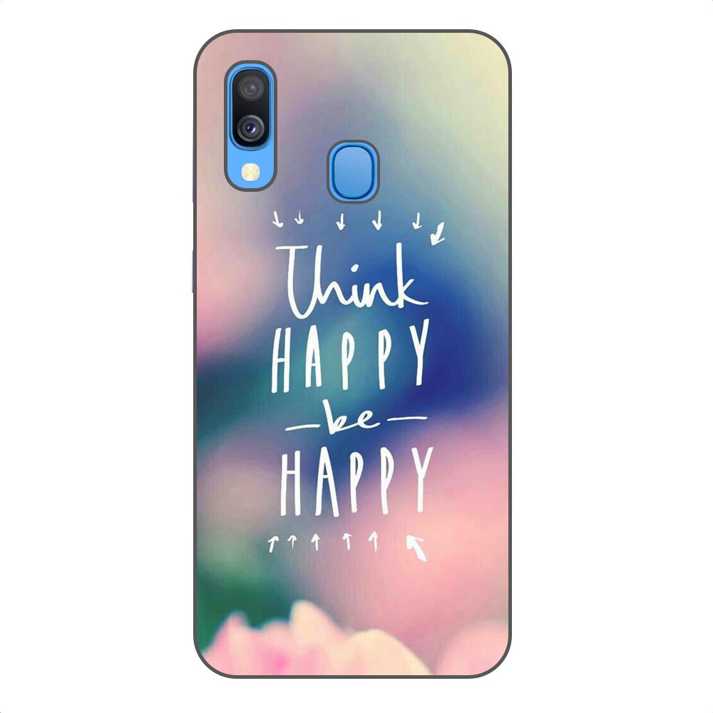 Husa Samsung Galaxy A40 Silicon Gel Tpu Model Think Positive Multicolor