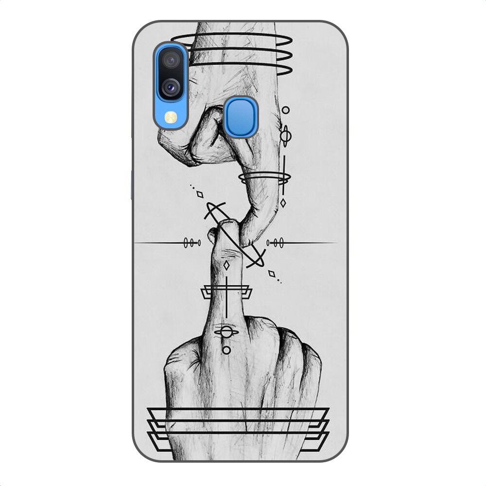 Husa Samsung Galaxy A40 Silicon Gel Tpu Model Universe Touch Multicolor