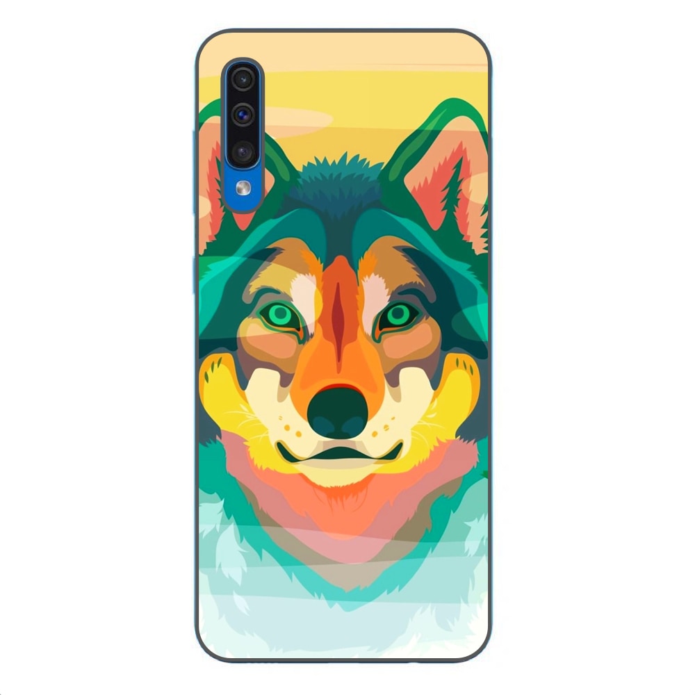 Husa Samsung Galaxy A50 Silicon Gel Tpu Model Desen Lup Multicolor