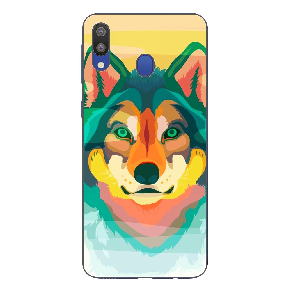 Husa Samsung Galaxy M20 Silicon Gel Tpu Model Desen Lup Multicolor