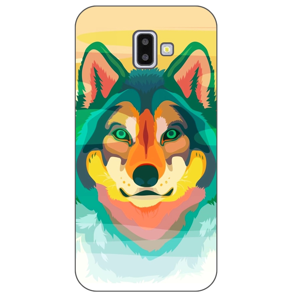 Husa Samsung Galaxy J6 Plus 2018 Silicon Gel Tpu Model Desen Lup Multicolor