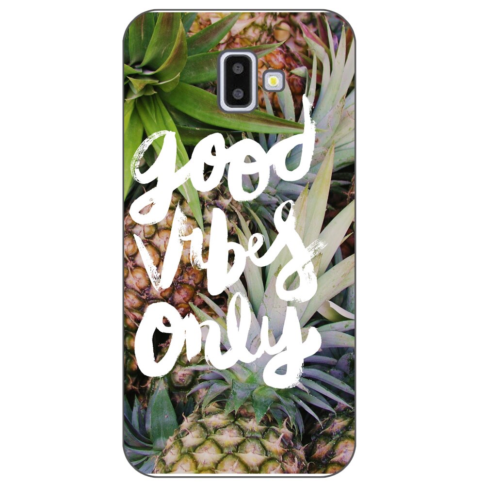 Husa Samsung Galaxy J6 Plus 2018 Silicon Gel Tpu Model Good Vibes Only Multicolor