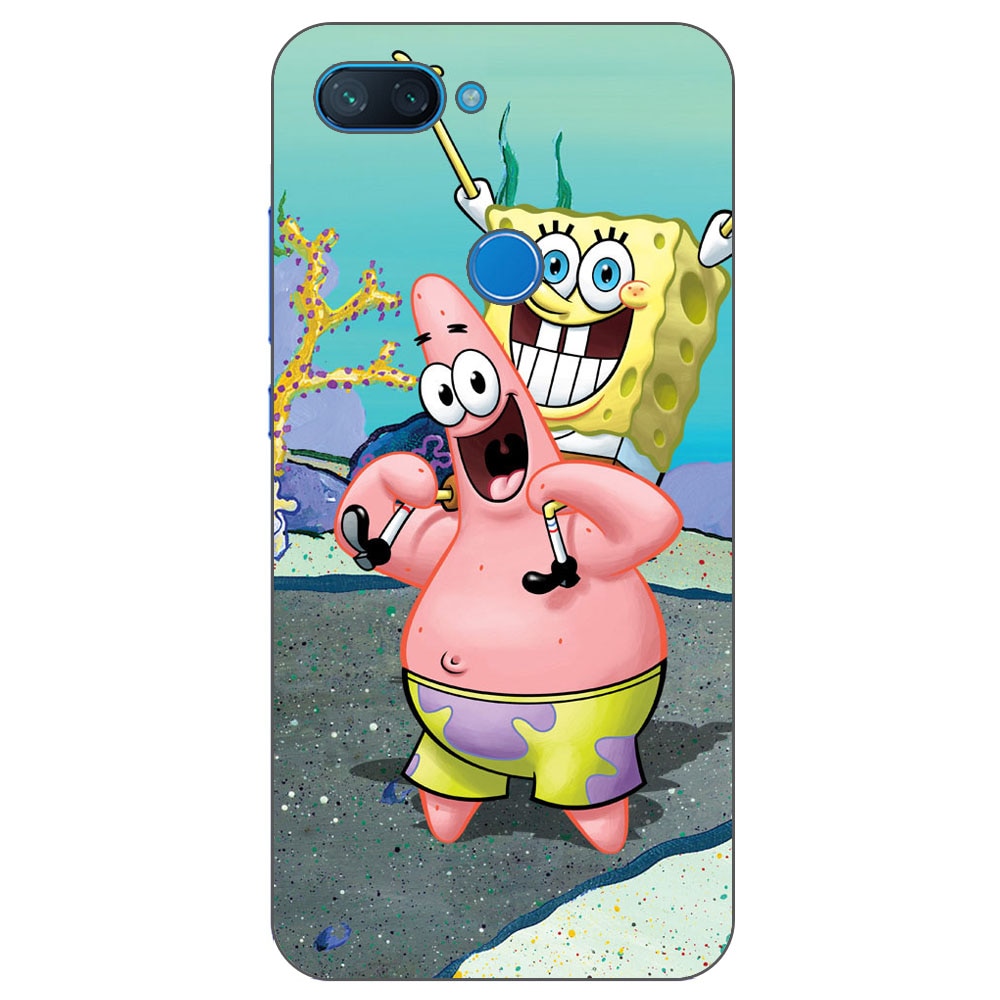 Husa Xiaomi Mi 8 Lite Silicon Gel Tpu Model Spongebob Multicolor
