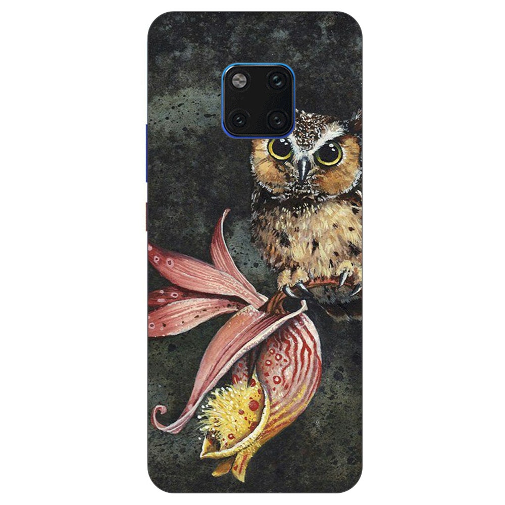 Husa Huawei Mate 20 Pro Silicon Gel Tpu Model Owl Painted Multicolor