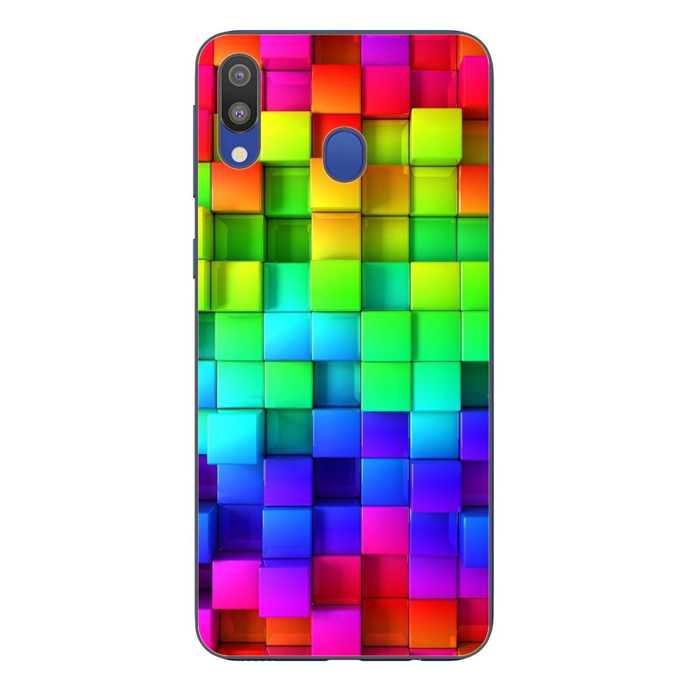 Husa Samsung Galaxy M20 Silicon Gel Tpu Model Colorful Cubes Multicolor