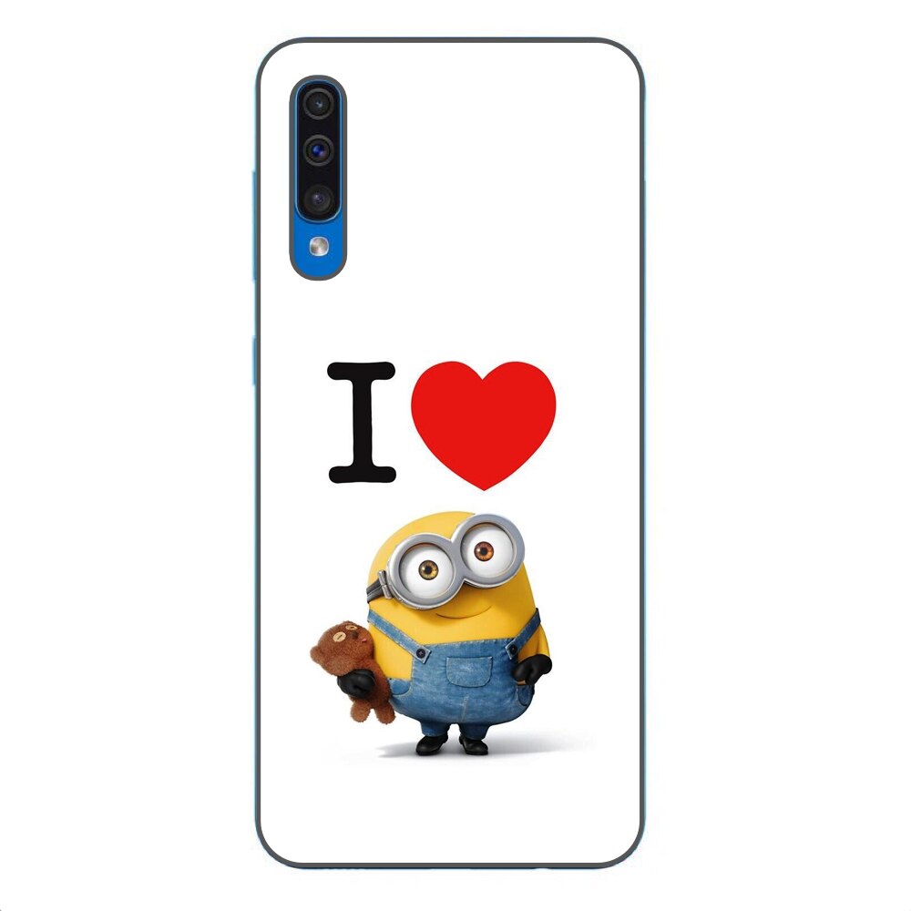 Husa Samsung Galaxy A50 Silicon Gel Tpu Model I Love Minions Multicolor