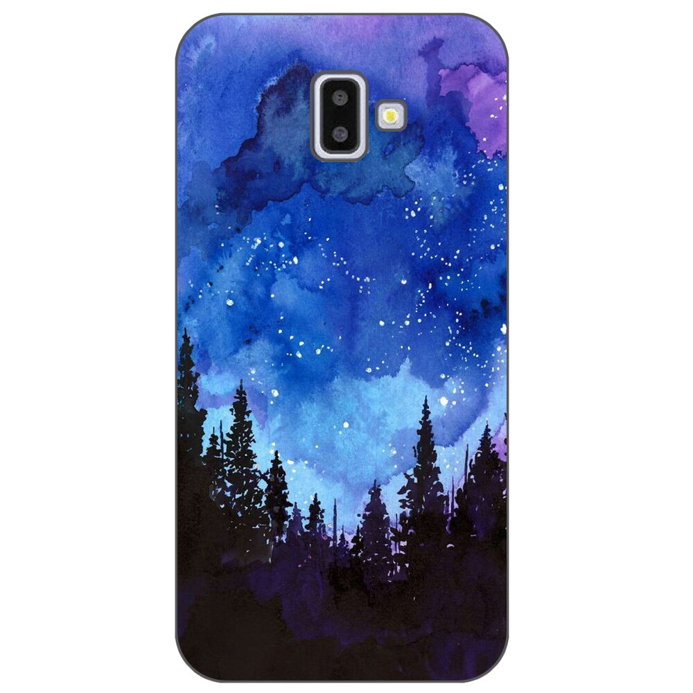 Husa Samsung Galaxy J6 Plus 2018 Silicon Gel Tpu Model Night Forest Multicolor