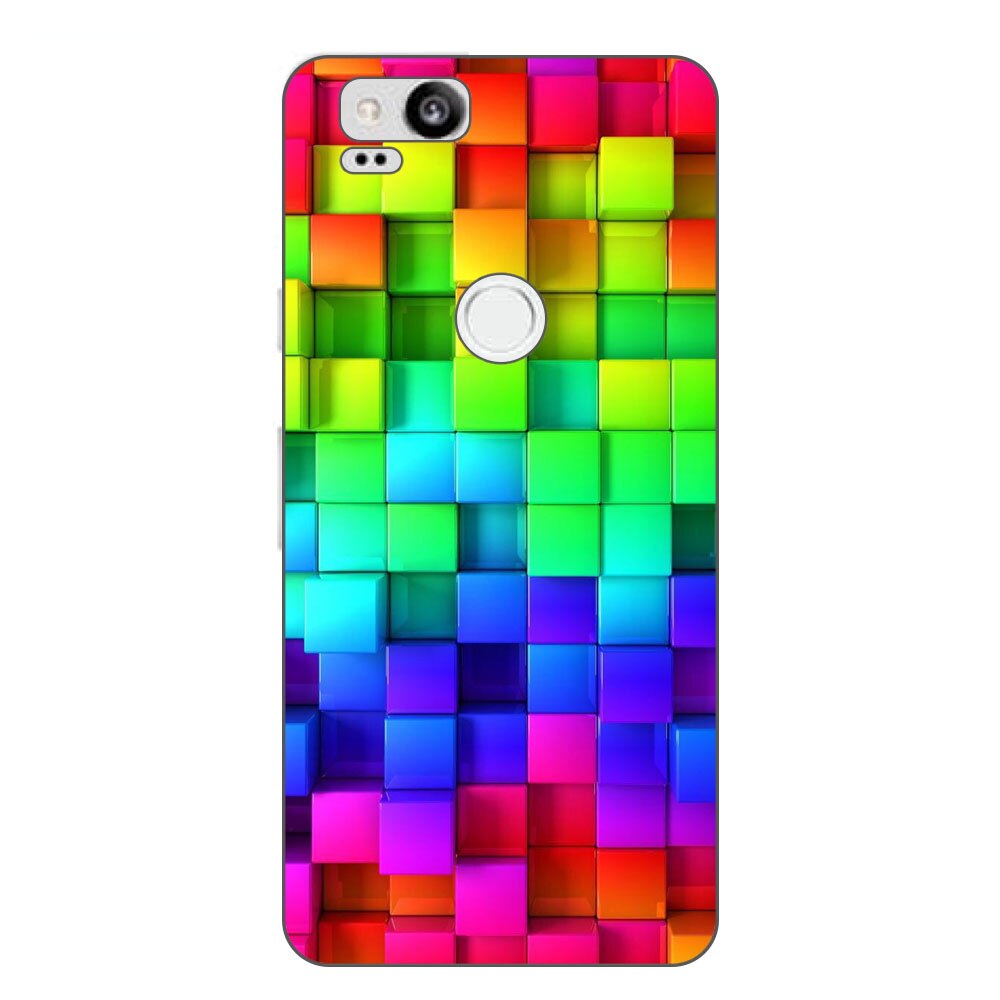 Husa Google Pixel 2 Silicon Gel Tpu Model Colorful Cubes Multicolor