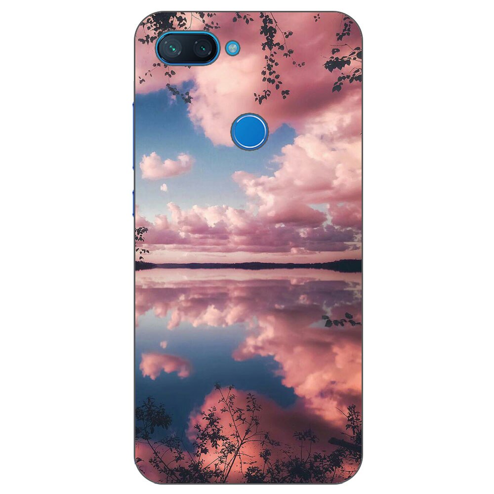 Husa Xiaomi Mi 8 Lite Silicon Gel Tpu Model Pink Clouds Multicolor