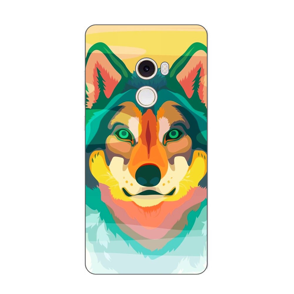 Husa Xiaomi Mi Mix 2 Silicon Gel Tpu Model Desen Lup Multicolor