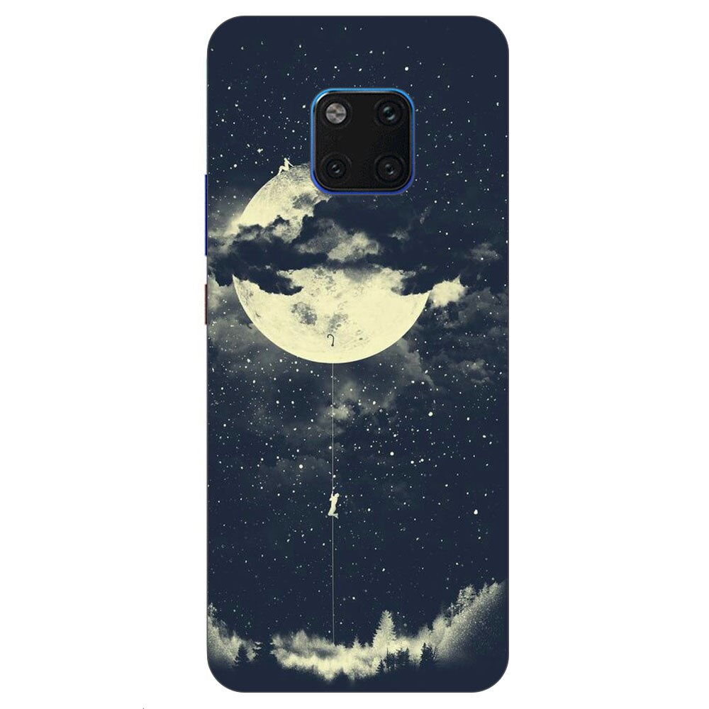 Husa Huawei Mate 20 Pro Silicon Gel Tpu Model Moon Climbing Multicolor