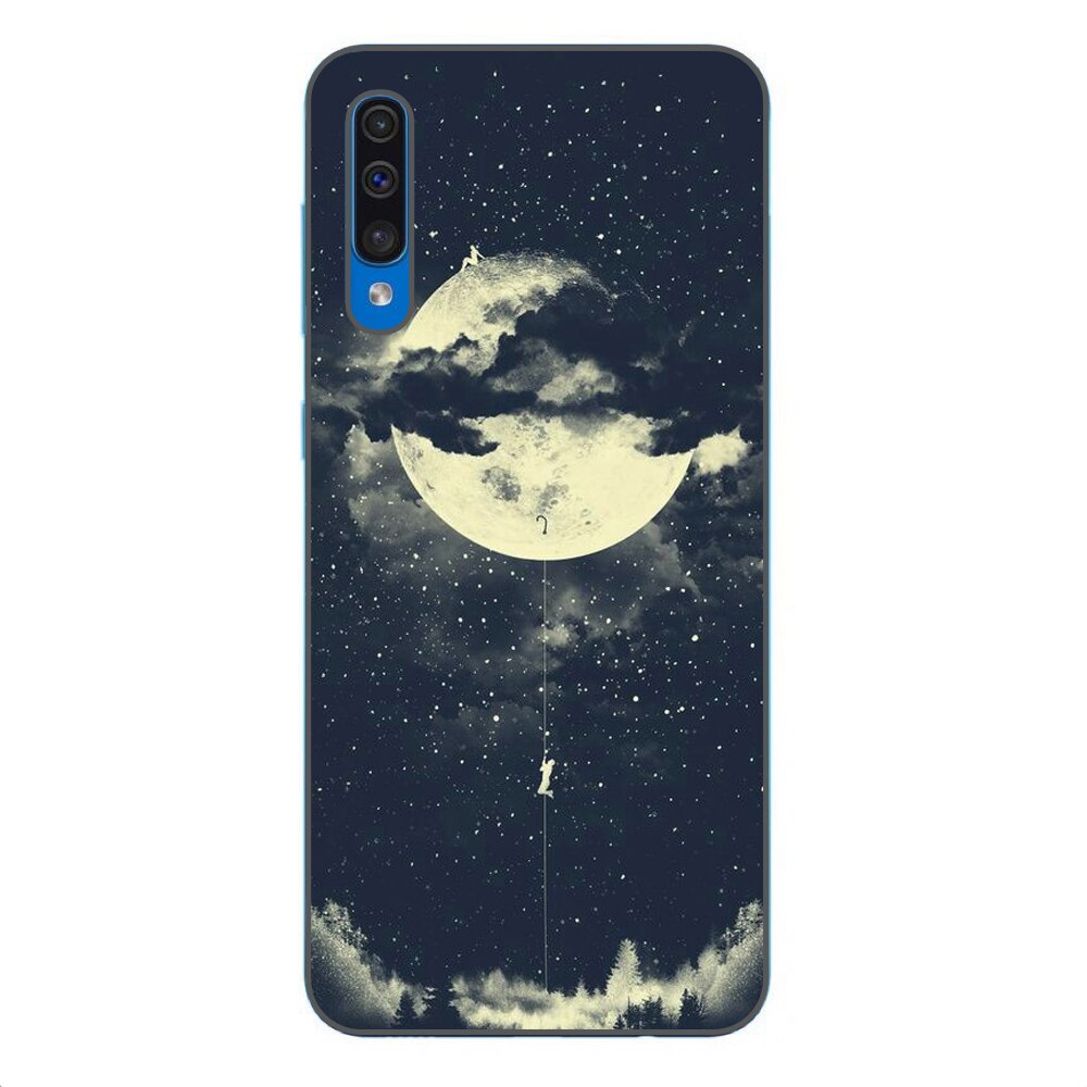 Husa Samsung Galaxy A70 Silicon Gel Tpu Model Moon Climbing Multicolor