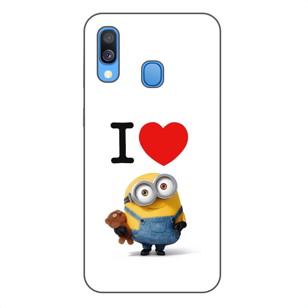 Husa Samsung Galaxy A40 Silicon Gel Tpu Model I Love Minions Multicolor