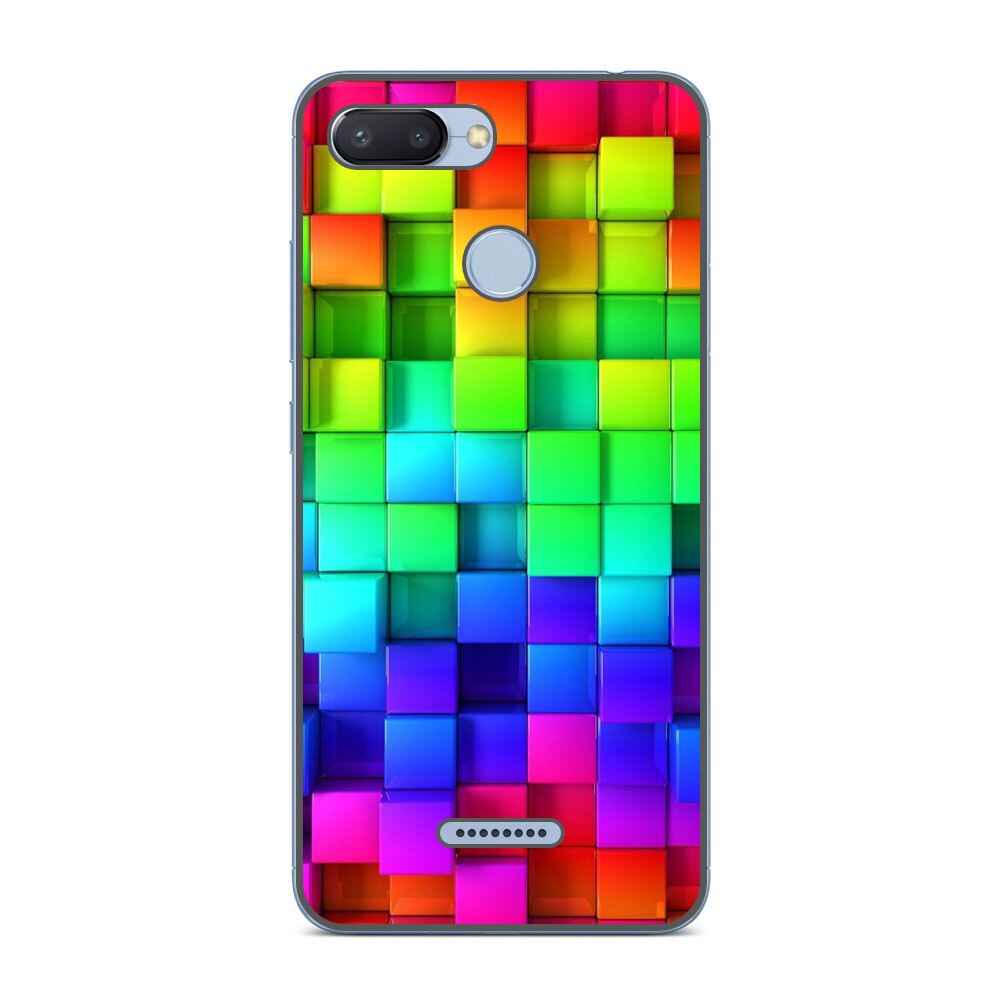 Husa Xiaomi Redmi 6 Silicon Gel Tpu Model Colorful Cubes Multicolor