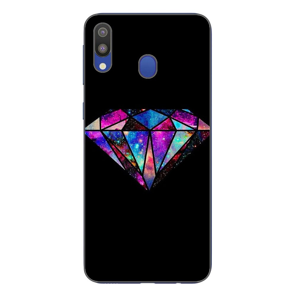 Husa Samsung Galaxy M20 Silicon Gel Tpu Model Diamond Black Multicolor