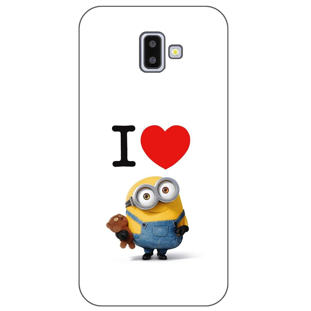 Husa Samsung Galaxy J6 Plus 2018 Silicon Gel Tpu Model I Love Minions Multicolor