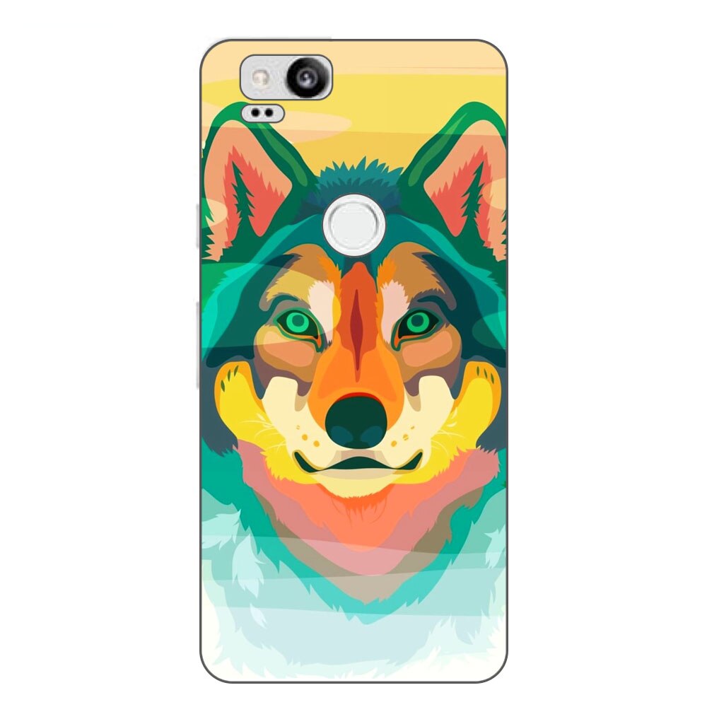 Husa Google Pixel 2 Silicon Gel Tpu Model Desen Lup Multicolor