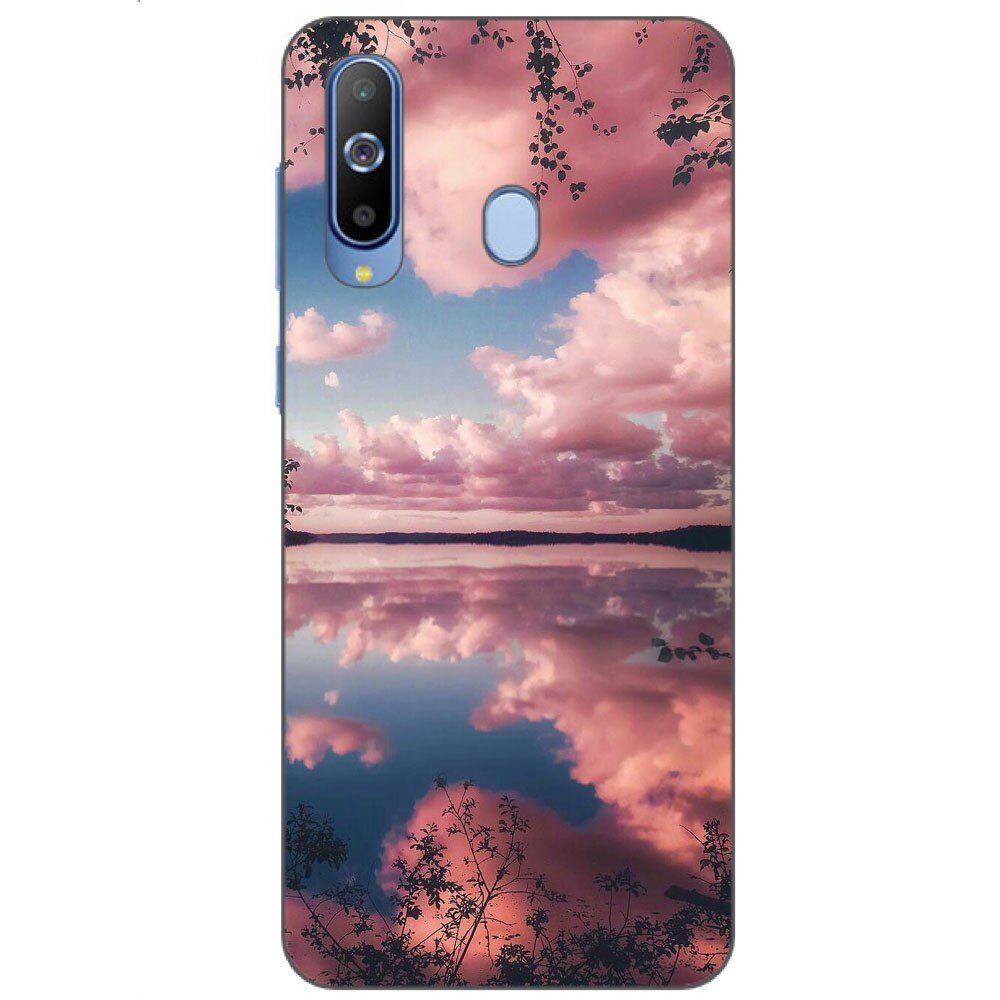 Husa Samsung Galaxy A8s Silicon Gel Tpu Model Pink Clouds Multicolor