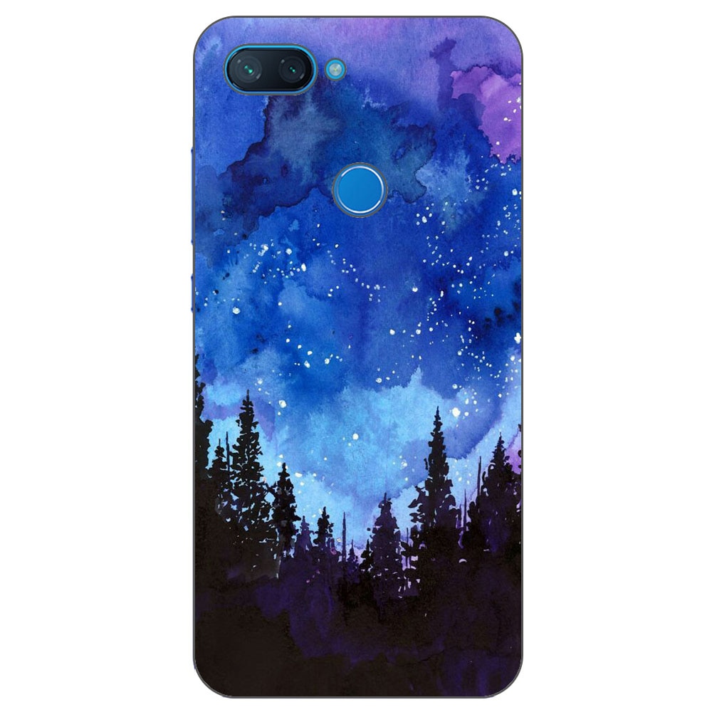 Husa Xiaomi Mi 8 Lite Silicon Gel Tpu Model Night Forest Multicolor