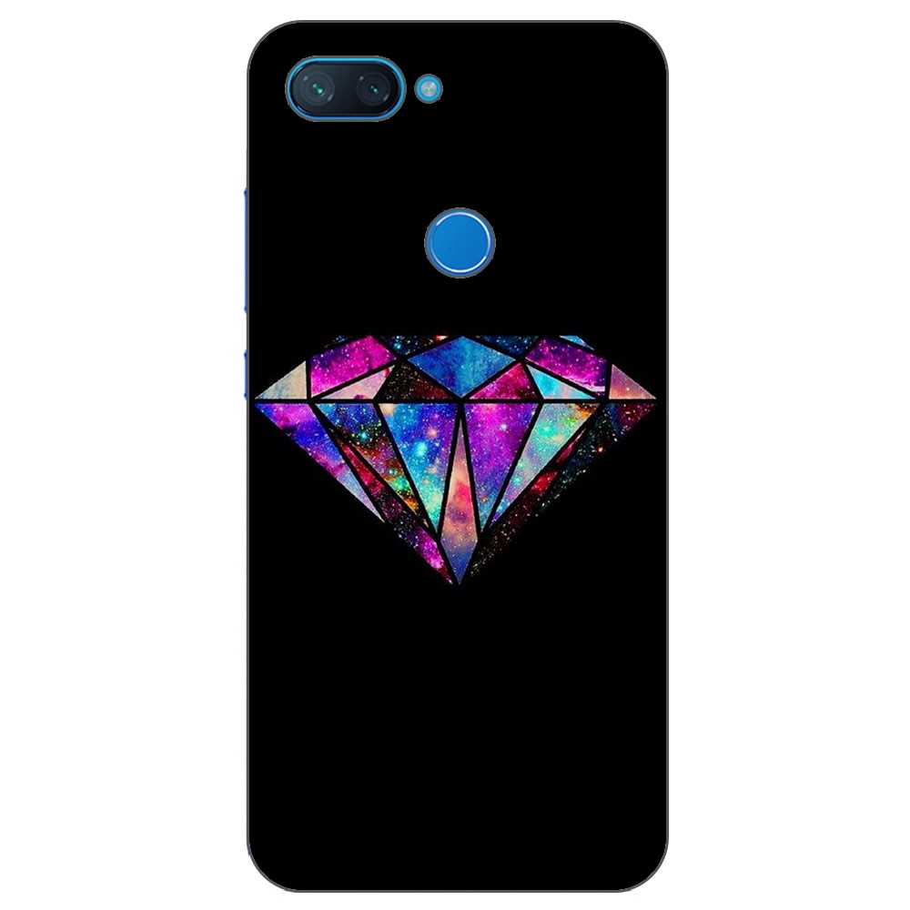 Husa Xiaomi Mi 8 Lite Silicon Gel Tpu Model Diamond Black Multicolor