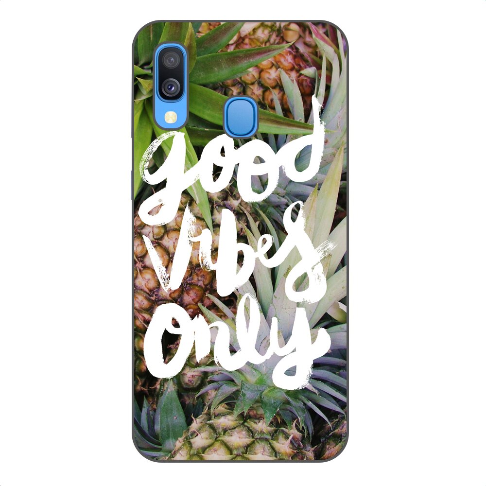 Husa Samsung Galaxy A40 Silicon Gel Tpu Model Good Vibes Only Multicolor