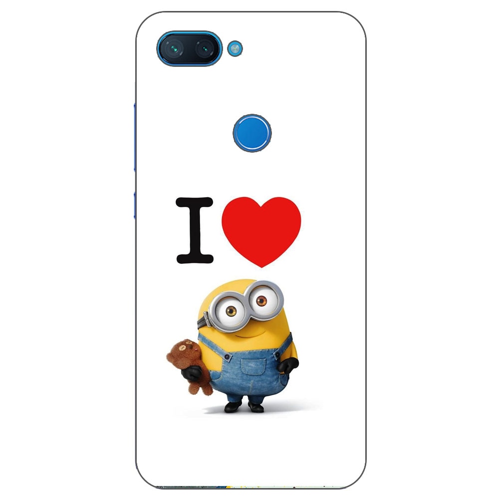 Husa Xiaomi Mi 8 Lite Silicon Gel Tpu Model I Love Minions Multicolor