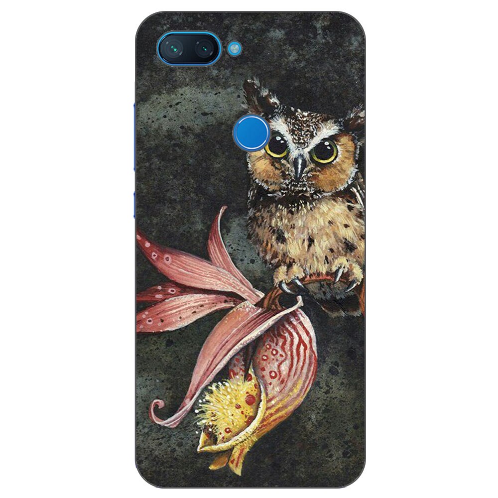 Husa Xiaomi Mi 8 Lite Silicon Gel Tpu Model Owl Painted Multicolor
