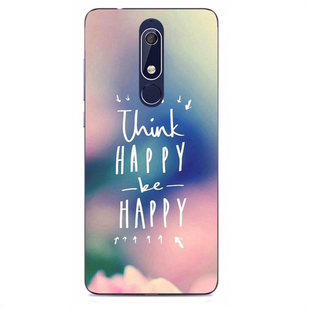 Husa Nokia 5.1 2018 Silicon Gel Tpu Model Think Positive Multicolor