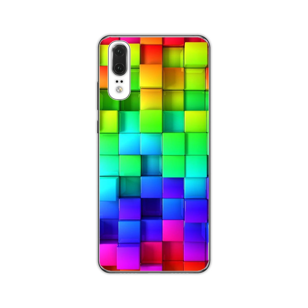 Husa Huawei P20 Silicon Gel Tpu Model Colorful Cubes Multicolor