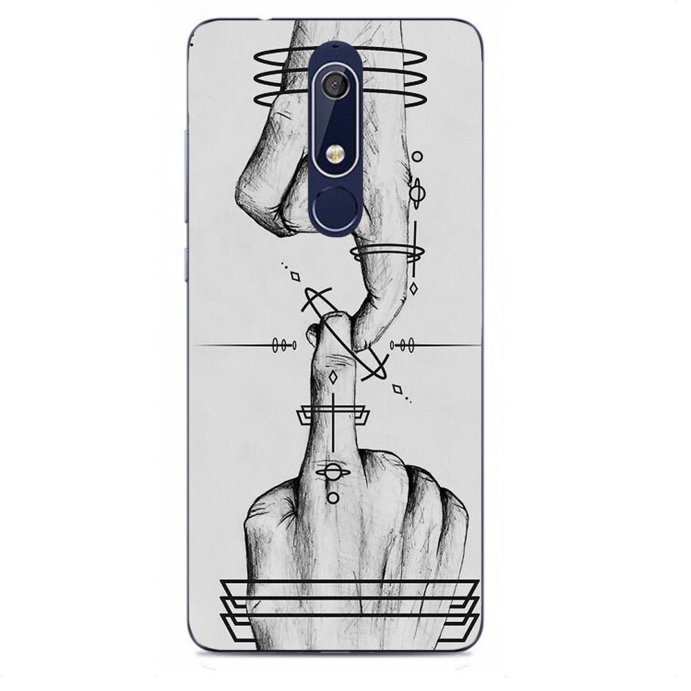 Husa Nokia 5.1 2018 Silicon Gel Tpu Model Universe Touch Multicolor