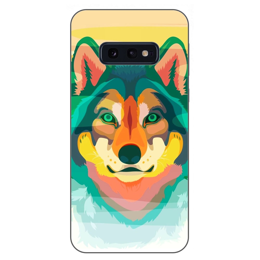 Husa Samsung Galaxy S10e Silicon Gel Tpu Model Desen Lup Multicolor