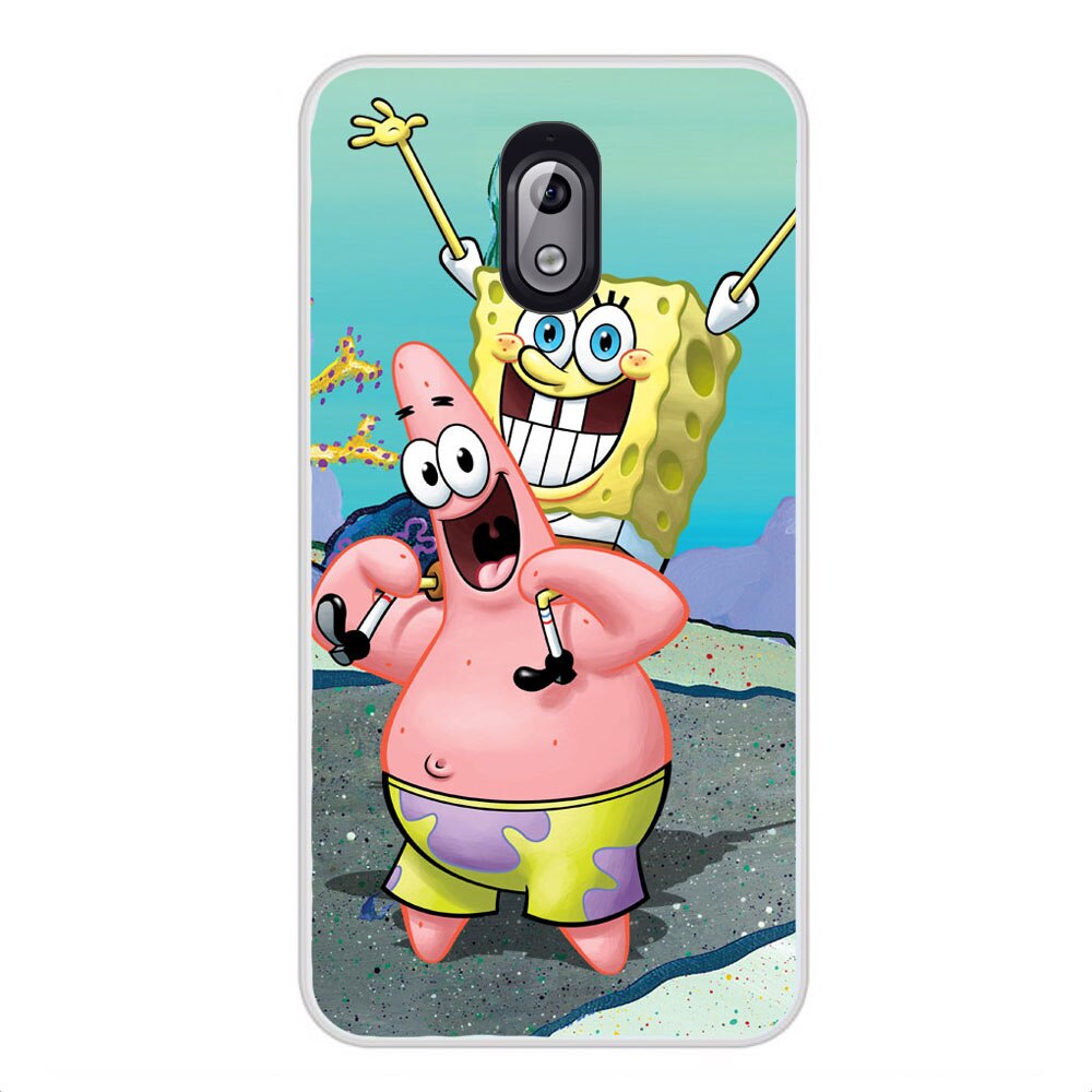 Husa Nokia 3.1 2018 Silicon Gel Tpu Model Spongebob Multicolor