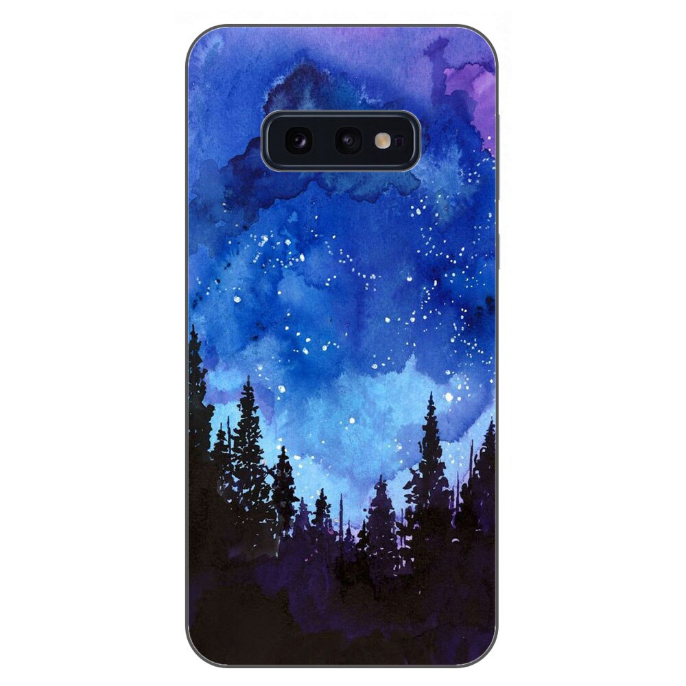 Husa Samsung Galaxy S10e Silicon Gel Tpu Model Night Forest Multicolor