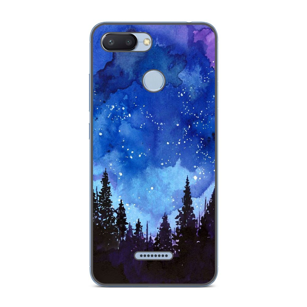 Husa Xiaomi Redmi 6 Silicon Gel Tpu Model Night Forest Multicolor