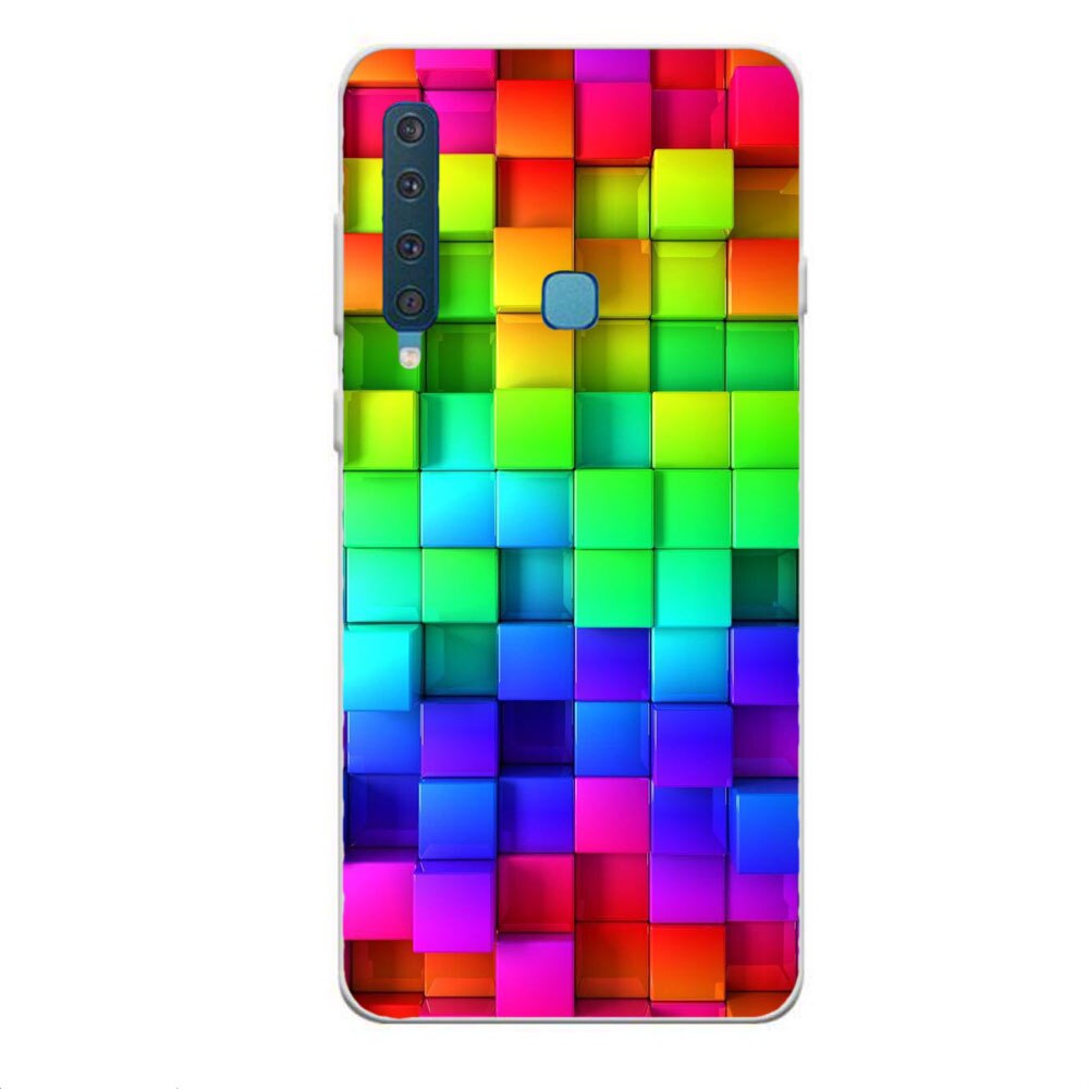 Husa Samsung Galaxy A9 2018 Silicon Gel Tpu Model Colorful Cubes Multicolor
