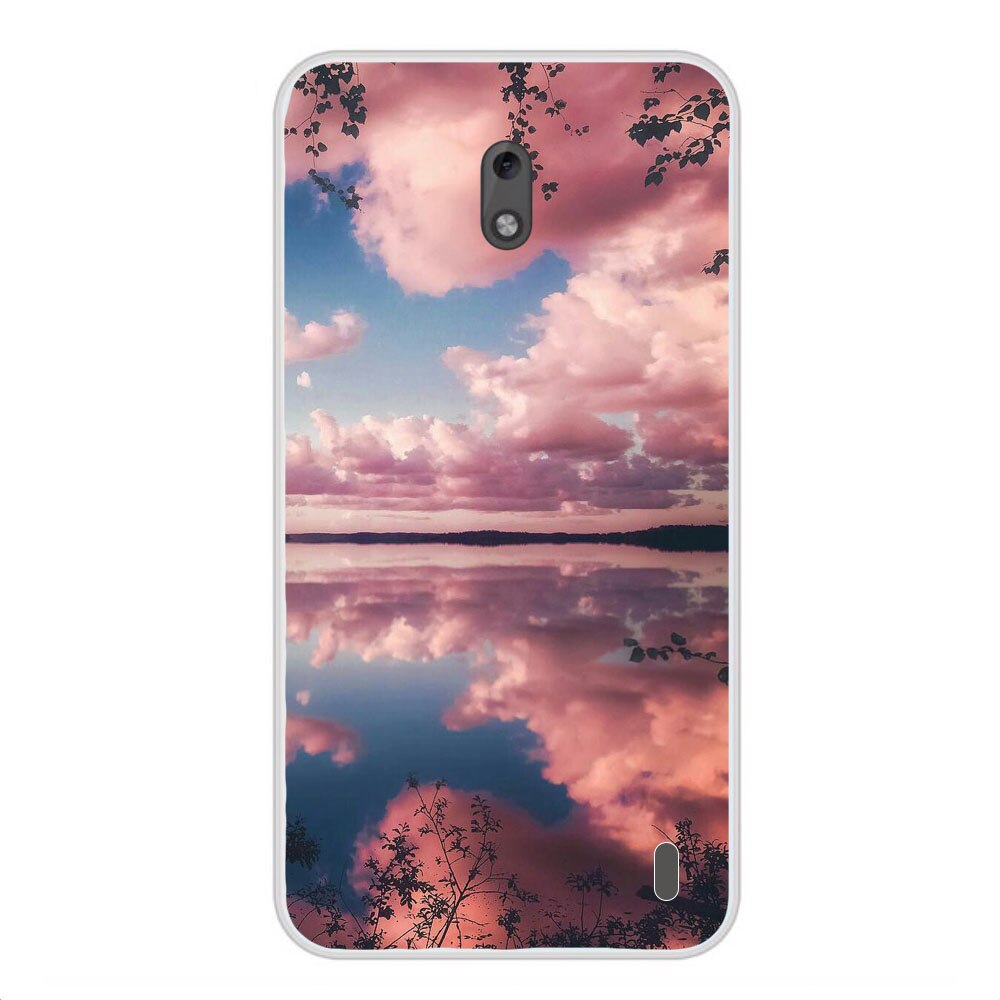 Husa Nokia 2 Silicon Gel Tpu Model Pink Clouds Multicolor