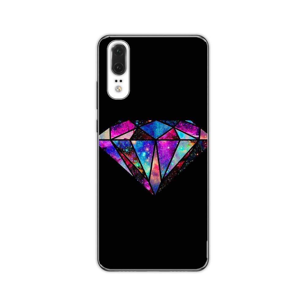 Husa Huawei P20 Silicon Gel Tpu Model Diamond Black Multicolor