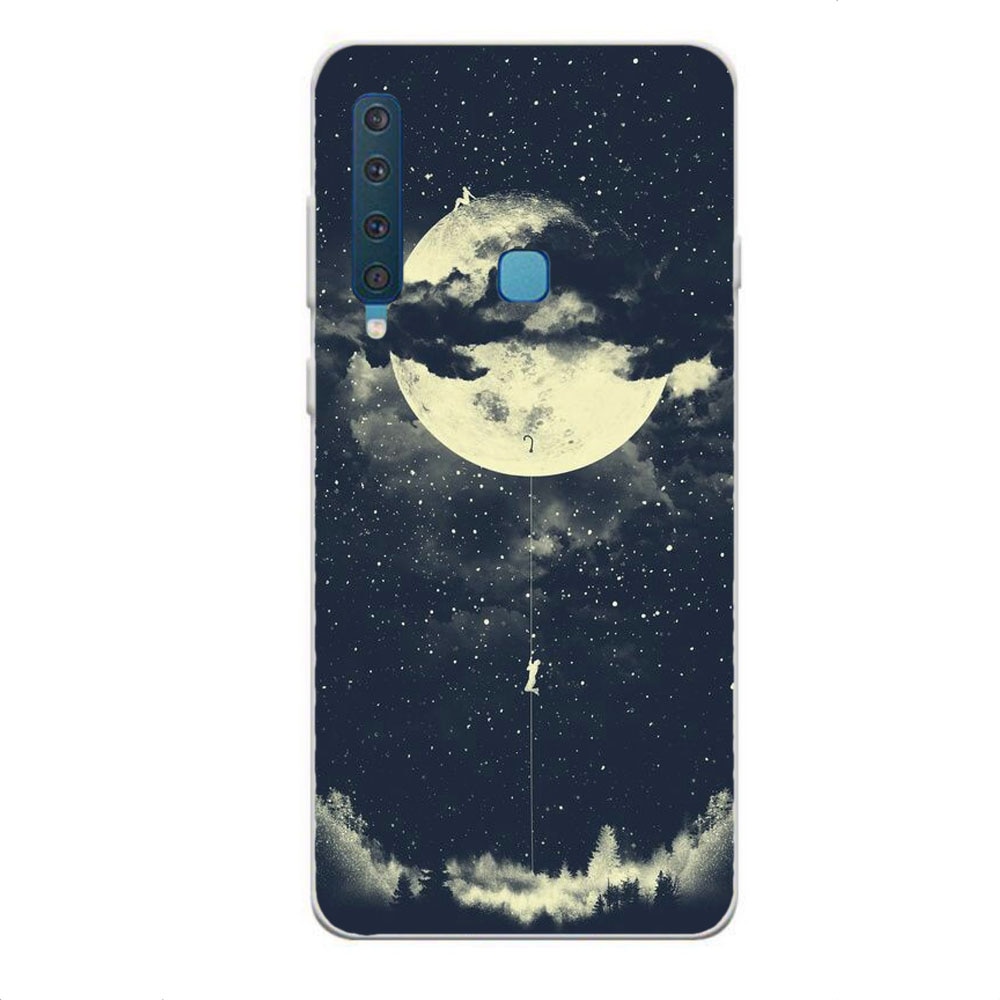 Husa Samsung Galaxy A9 2018 Silicon Gel Tpu Model Moon Climbing Multicolor