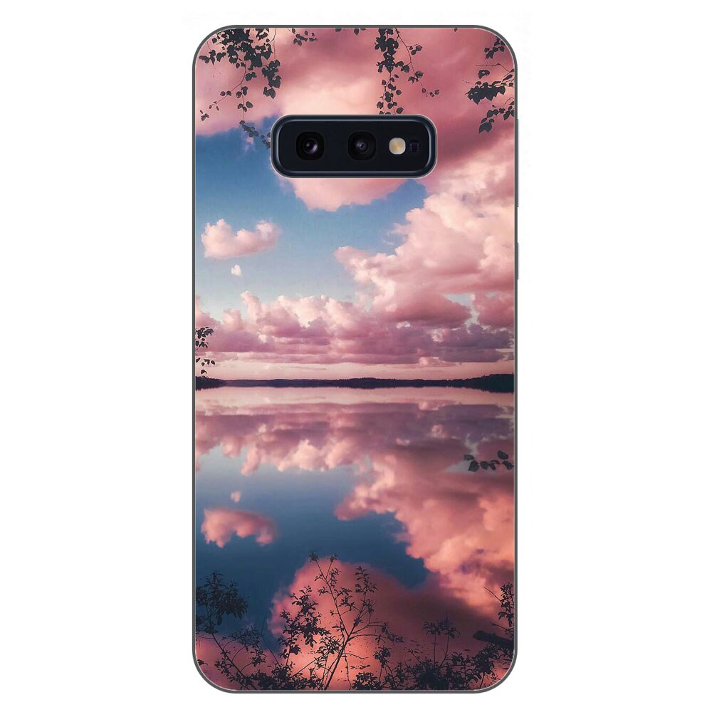 Husa Samsung Galaxy S10e Silicon Gel Tpu Model Pink Clouds Multicolor