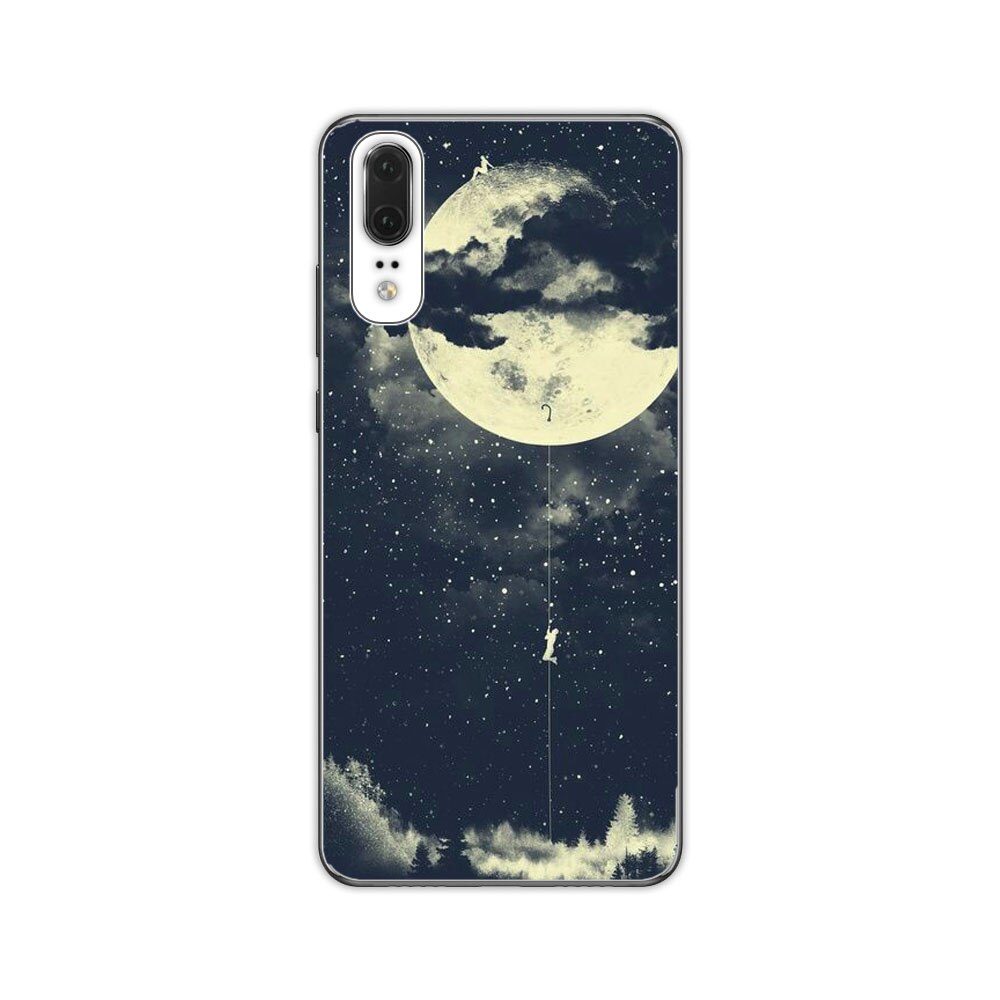 Husa Huawei P20 Silicon Gel Tpu Model Moon Climbing Multicolor